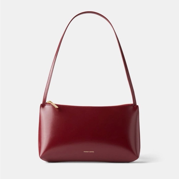Mansur Gavriel Handbags - Mansur Gavriel Burgundy Leather Shoulder Bag